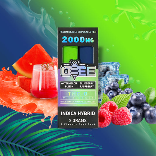 OBEE THC-O DISPOSABLE PEN - WATERMELON PUNCH & BLUEBERRY RASPBERRY - 2 GRAMS