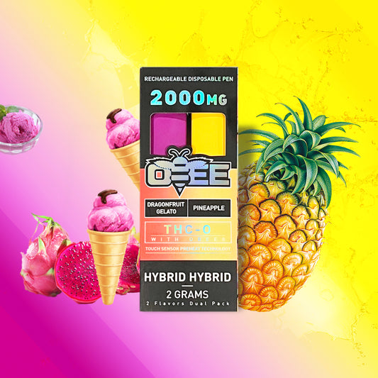 OBEE THC-O DISPOSABLE PEN - DRAGONFRUIT GELATO & PINEAPPLE - 2 GRAMS