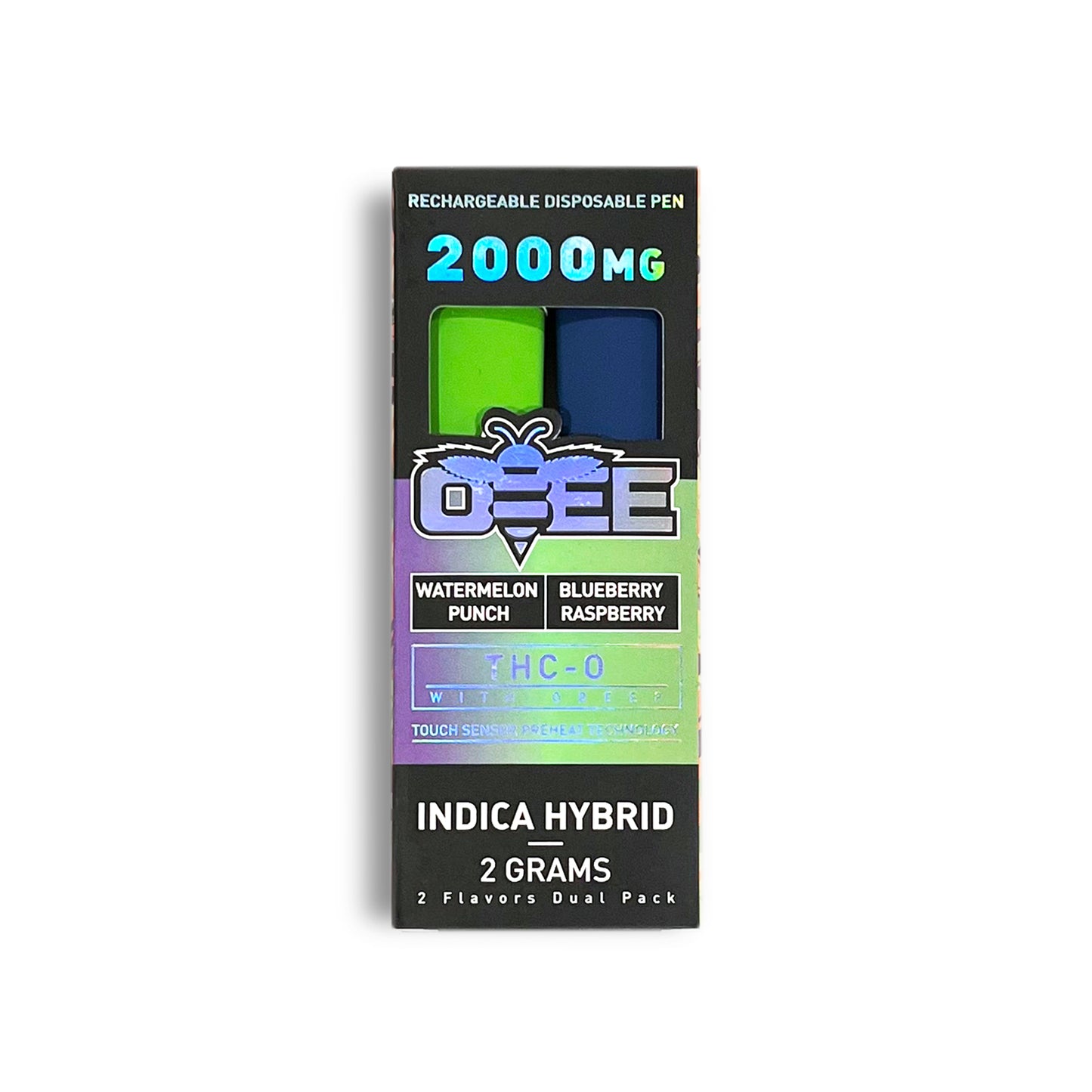 OBEE THC-O DISPOSABLE PEN - WATERMELON PUNCH & BLUEBERRY RASPBERRY - 2 GRAMS